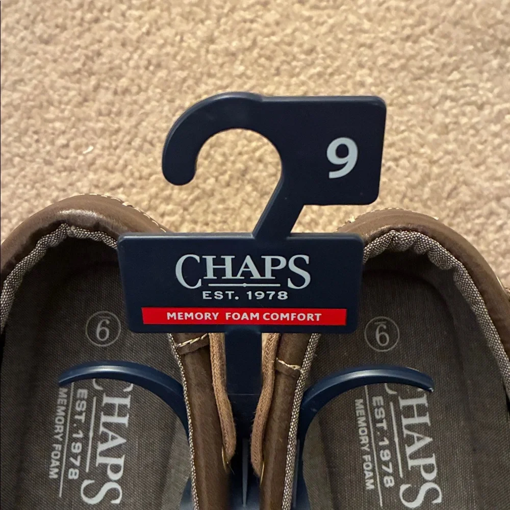 Chaps Faux Leather Benny Boat Shoes - Men’s Size 9